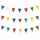 Оградна лента - гирлянд с триъгълни знаменца с цвят по Ваш избор