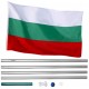 Бюджетен сглобяем алуминиев пилон със знаме на България 90/150 см.