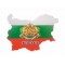 Магнитен сувенир карта с релефен герб и надпис Bulgaria