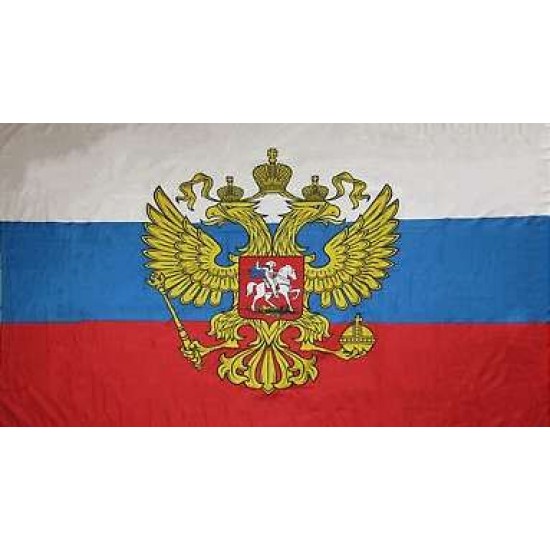 Знаме на Русия с герб за външни условия