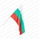 Знаме на България 40/66 см. за външни условия с дървена пръчка 