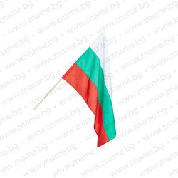 Знаме на България 24/40 см. с дървена пръчка
