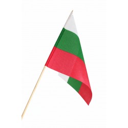 Знаме на България 15/21 см. с дървена клечка - 110 гр./м2