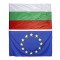 Комплект знамена на България и ЕС 90/150 см. за външни условия