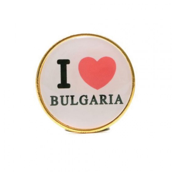 Кръгла значка Аз обичам България