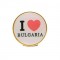 Кръгла значка Аз обичам България