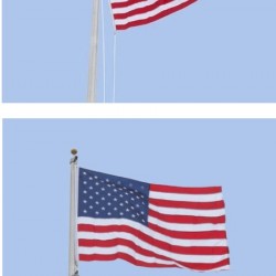 Бяла флагова тежест с ринг за фибростъклен пилон Бяла флагова тежест с ринг за фибростъклен пилон