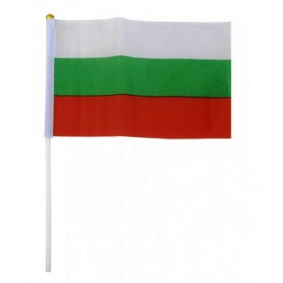 Знаме на България 14/21 см. с пластмасова дръжка - 60 гр./м2