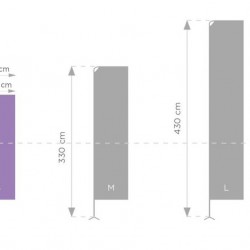 Пилон за рекламно знаме тип Банер размер S