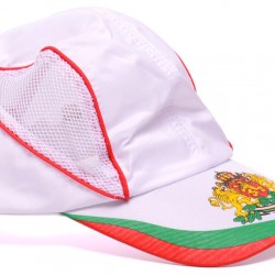 Шапка с козирка с бродерия и напечатан герб на България