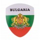 Магнитен сувенирен щит с релефен герб и надпис Bulgaria