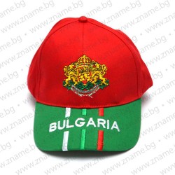 Шапка с бродиран герб и надпис Bulgaria