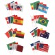 32 знамена 15/21 см. с дръжка на държавите от Световното първенство по футбол 2022