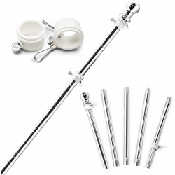 Сглобяема метална дръжка за знаме до 180 см. с декоративен връх и антиусукващ механизъм