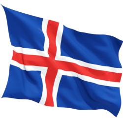 Знаме на Исландия за външни условия