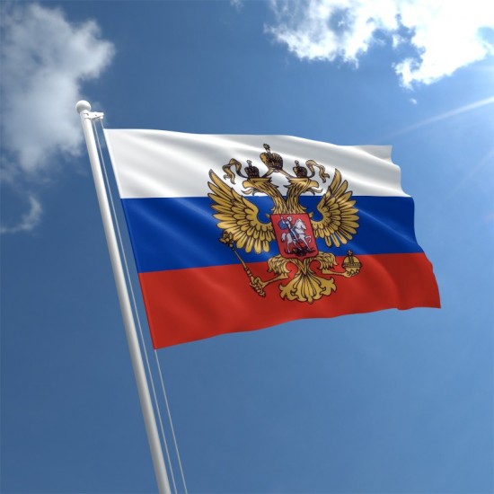 Знаме на Русия с герб за външни условия