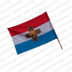 Самарско знаме 30/50 см. с дървена дръжка - двулицево Самарско знаме 30/50 см. с дървена дръжка - двулицево