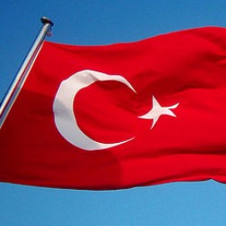 Знаме на Турция двустранна апликация