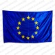 Луксозно интериорно знаме от сатен на Европейски съюз с двустранно апликирани звезди Луксозно интериорно знаме от сатен на Европейски съюз с двустранно апликирани звезди