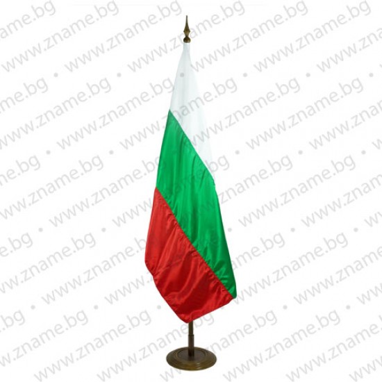 Луксозно сатенено знаме на България 90/150 см.