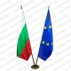 Луксозно интериорно знаме от сатен на Европейски съюз с двустранно апликирани звезди