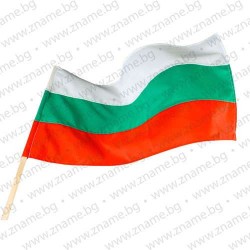 Знаме на България 40/40 см. с пръчка Знаме на България 40/40 см. с пръчка