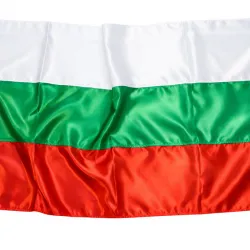 Луксозно интериорно знаме на България от сатен