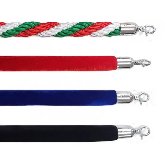 Сив ограничителен стопер с въже с цвят по избор