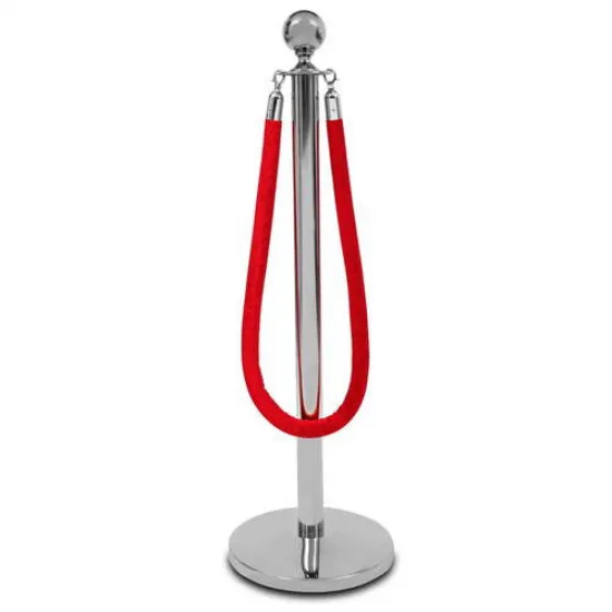 Сив ограничителен стопер с въже с цвят по избор