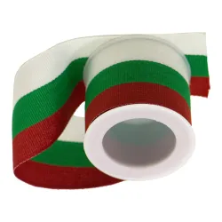 Трикольорна лента с ширина 4 см.