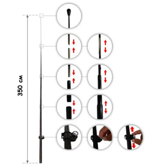Пилон за рекламно знаме размер M