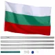Бюджетен сглобяем алуминиев пилон със знаме на България 90/150 см.