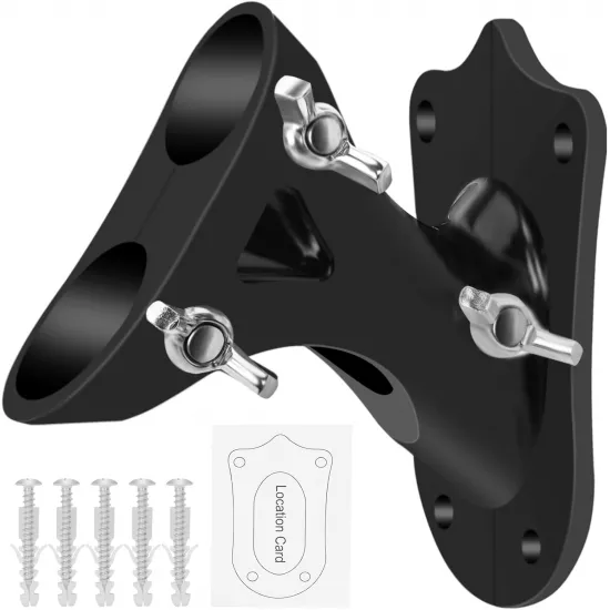 Черна външна фасадна стойка с две възможни позиции за знамето