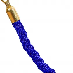 Плетено ограничително въже със златисти краища и карабини