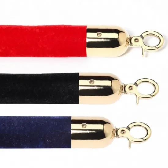 Златисто ограничително колче с въже с цвят по избор