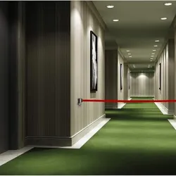 Стенен корпус хром с прибираща се лента - 300 см.