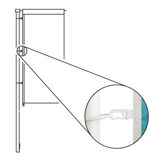Еластичен подсилен полиестерен флагов ринг
