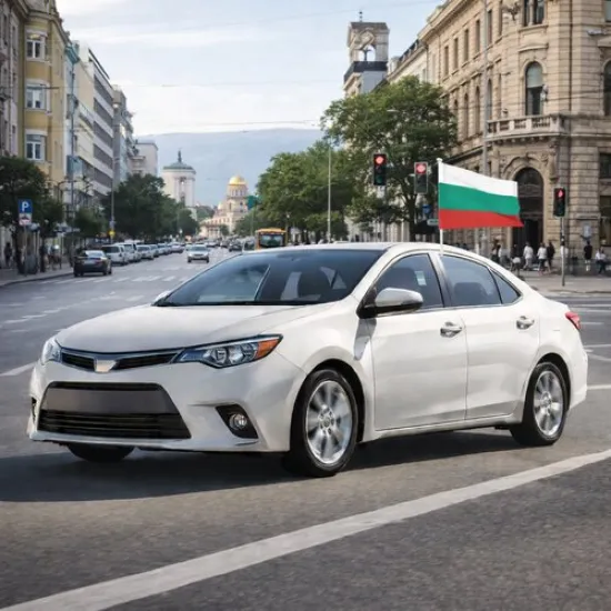 Знаме на България 30/50 см. със стойка за стъкло на автомобил