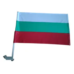 Знаме на България 30/50 см. със стойка за стъкло на автомобил