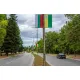 Стойка за стълб за две знамена