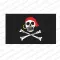 Пиратско знаме с череп и кости