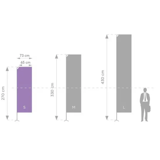 Рекламно знаме по Ваш проект тип Банер размер S - 65/220 см.