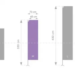 Рекламно знаме по Ваш проект тип Банер размер M - 65/280 см.