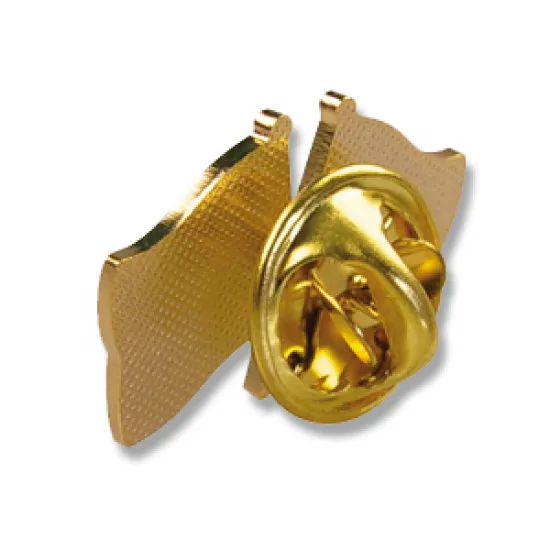 Значка с кръстосани знамена ЕС и България