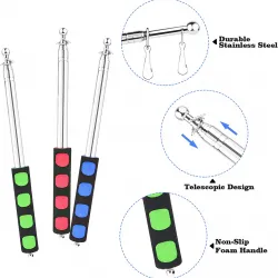 Телескопична дръжка за знаме - 200 см.