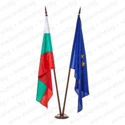 Интериорна стойка с височина 220 см. за зала за две знамена 