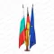 Интериорна стойка за зала с височина 220 см. за три знамена