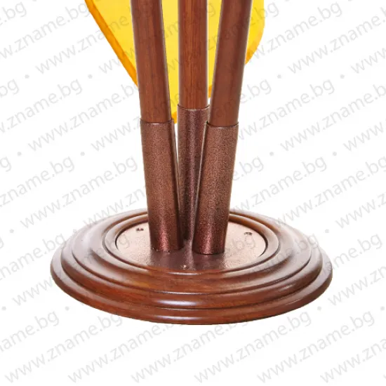 Интериорна стойка за зала с височина 220 см. за три знамена