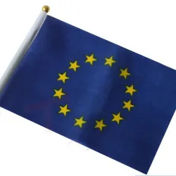 Знаме на Европейски съюз 14/21 см. с пластмасова дръжка