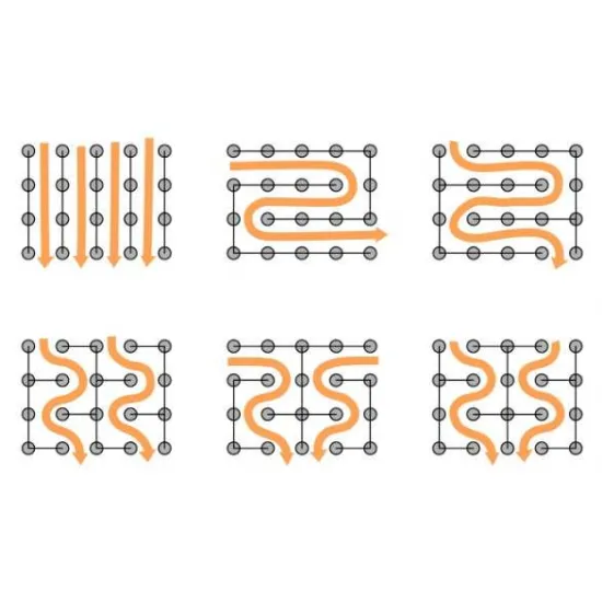 Комплект две сребристи ограничителни колчета с едно усукано синьо въже